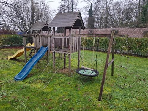 Jouez au château, Enfants & Bébés, Jouets | Extérieur | Aires de jeux, Utilisé, Toboggan, Filet à grimper, Corde d'escalade, Mur d'escalade