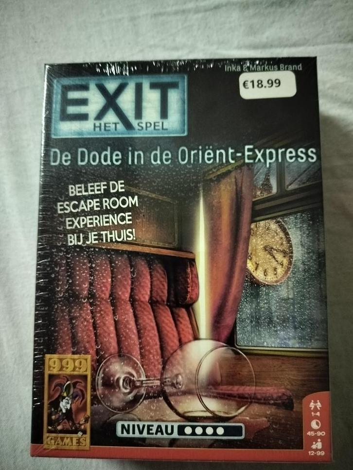 Exit Moord op de orient express Nieuw en ongeopend, Hobby en Vrije tijd, Gezelschapsspellen | Bordspellen, Nieuw, Ophalen of Verzenden