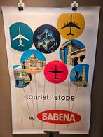 Originele Sabena affiche Brussel ca 1960, Ophalen of Verzenden, Zo goed als nieuw