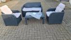 Loungeset Allibert 1x2 - 2x1 Zit Met Tafel Kussens, Enlèvement, Utilisé, Sets de jardin