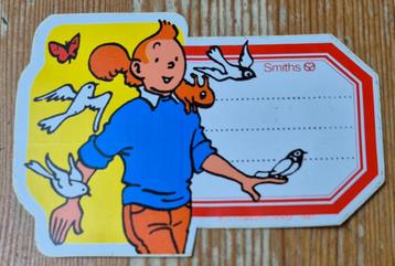 Kuifje sticker Smiths 1980 Hergé Tintin, Enlèvement ou Envoi, Tintin, Comme neuf, Image, Affiche ou Autocollant