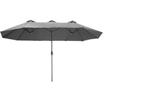 Dubbele parasol 460x270 mm (grijs en rood beschikbaar), Nieuw, Parasolvoet, Ophalen of Verzenden