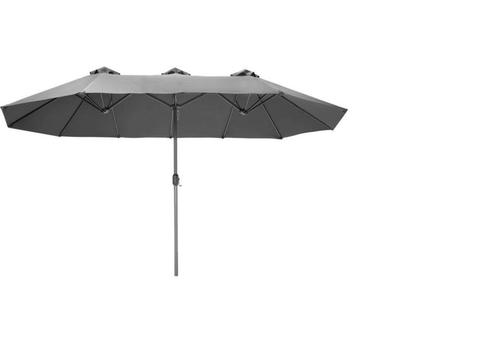 Dubbele parasol 460x270 mm (grijs en rood beschikbaar), Tuin en Terras, Parasols, Nieuw, Parasolvoet, Ophalen of Verzenden