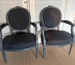 Paire de fauteuils Louis XVI entiremeent refaits - gris, Enlèvement, Utilisé, Gris