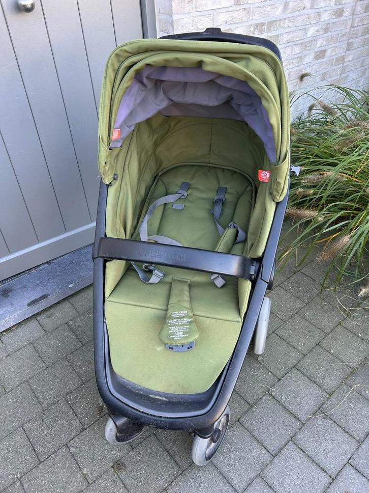 Greentom Classic buggy (groen), Kinderen en Baby's, Buggy's, Gebruikt, Overige merken, Verstelbare rugleuning, Zonnekap, Ophalen