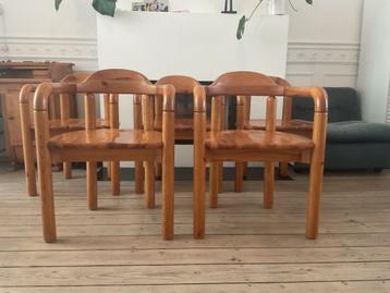 5 grenen stoelen van Rainer Daumiller  beschikbaar voor biedingen