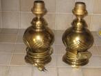 2 lampes de table en cuivre, Maison & Meubles, Lampes | Lampes de table, Comme neuf, Autres matériaux, Moins de 50 cm, Enlèvement ou Envoi