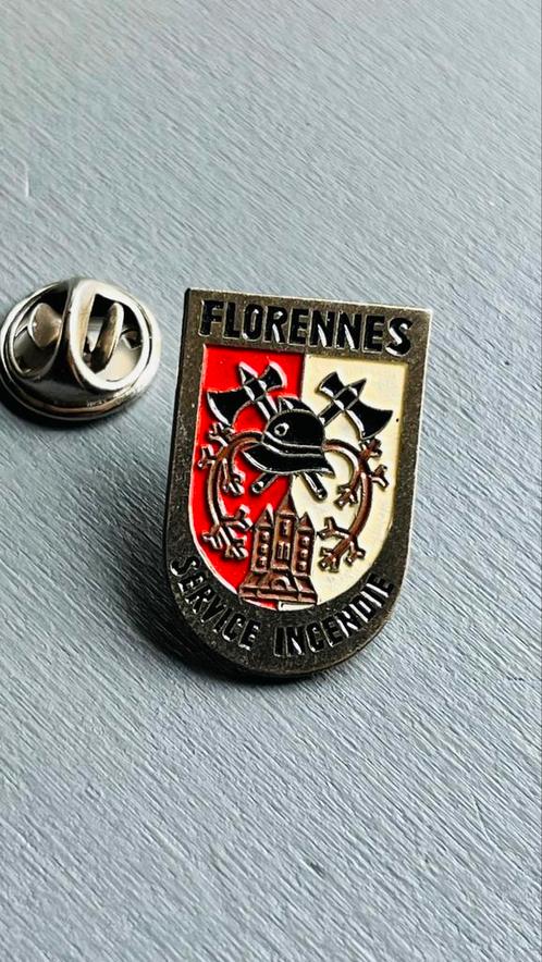 Florennes Service Incendie - Brandweer, Verzamelen, Speldjes, Pins en Buttons, Zo goed als nieuw, Verzenden