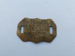Belgisch naamplaatje wo1 13e linie dogtag ABBL 1914, Ophalen of Verzenden