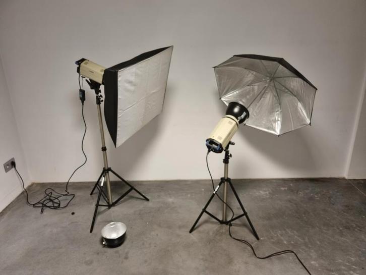 Complete professionele flitserset Qihe L-250A, Audio, Tv en Foto, Foto | Flitsers, Gebruikt, Ophalen