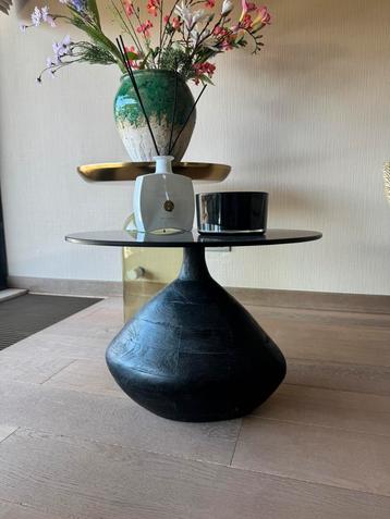 Bijzettafel - Bond - ByBoo, Maison & Meubles, Tables | Tables d'appoint, Rond, Moins de 55 cm, Comme neuf, Verre