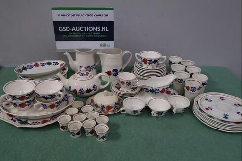 Grote Mix van Boerenbont Servies, Antiek en Kunst, Antiek | Servies compleet