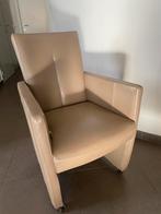 Lederen Eetkamerstoelen, Huis en Inrichting, Stoelen, Ophalen, Overige kleuren, Leer, Zo goed als nieuw