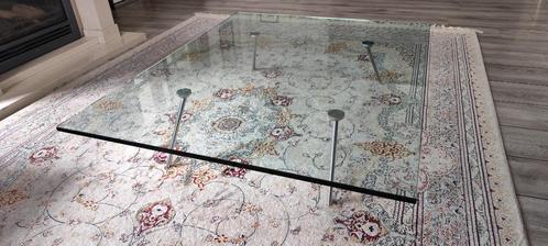 Bert Maupertuus glazen salontafel, Huis en Inrichting, Tafels | Salontafels, Zo goed als nieuw, Minder dan 50 cm, 100 tot 150 cm