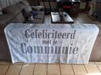 spandoek met tekst " gefeliciteerd met je communie ", Nieuw, Versiering, Ophalen of Verzenden