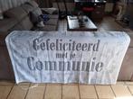 spandoek met tekst " gefeliciteerd met je communie ", Ophalen of Verzenden, Nieuw, Versiering