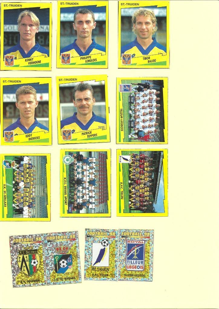 Panini Football 98 - STVV ea - recup, Hobby en Vrije tijd, Stickers en Plaatjes, Gebruikt, Meerdere stickers, Ophalen of Verzenden