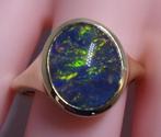 Unieke geelgouden ring met Australische Opaal, 18 tot 19, Nieuw, Dame of Heer, Met edelsteen