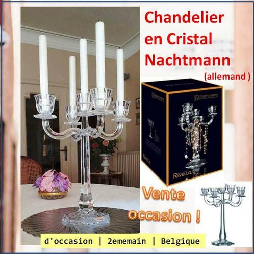 SUBLIEME DUITSE NACHTMANN KRISTALLEN KANDELAAR!, Antiek en Kunst, Antiek | Glaswerk en Kristal, Ophalen of Verzenden