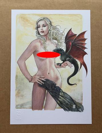 Manara - Illustration d'Art - Emilia Clarke, Envoi