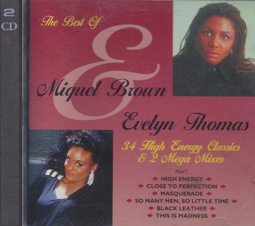 THE BEST OF MIQUEL BROWN & EVELYN THOMAS (2 CD's), Cd's en Dvd's, Cd's | R&B en Soul, Zo goed als nieuw, R&B, 1980 tot 2000, Boxset