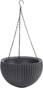 Hangpotten bloempot keter, 25 tot 40 cm, Kunststof, Tuin, Rond
