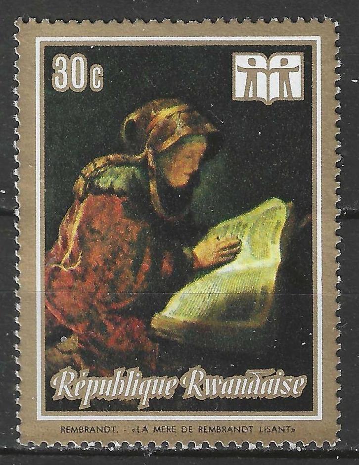 Rwanda 1973 - Yvert 512 - Jaar van het Boek (ST), Postzegels en Munten, Postzegels | Afrika, Gestempeld, Verzenden