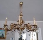 koperen luster versierd met engelen en kristal, Ophalen