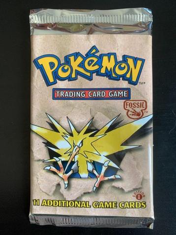 Pokemon Fossil 1st edition booster