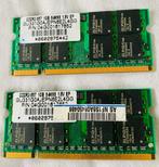 Geheugen RAM ELPIDA 2 GB (2X1 GB) GU331G0AJEPN6E2L4GG, 2 GB, Gebruikt, Ophalen of Verzenden, Laptop