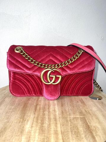 Gucci marmon tas Pink met Gucci kaartje en dust bag 