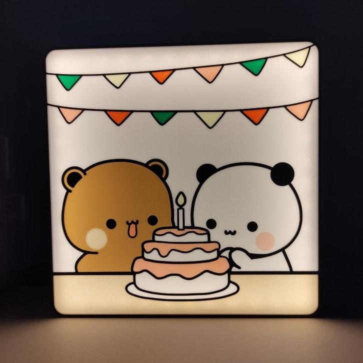 Bubu & Dudu Verjaardagslamp – Kawaii LED Nachtlampje, Huis en Inrichting, Lampen | Losse lampen, Nieuw, Led-lamp, Minder dan 30 watt