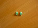 Groen blad oorbellen clips oorclips, Handtassen en Accessoires, Oorbellen, Ophalen of Verzenden, Groen