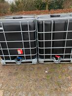 Zwarte anti-algen IBC-container multibox 1050 liter, Tuin en Terras, Regentonnen, Kunststof, Ophalen of Verzenden, 150 liter of meer
