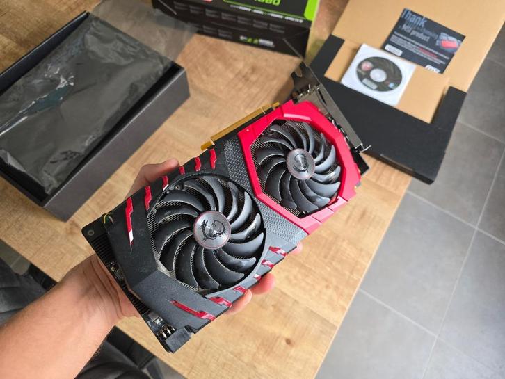 Msi Geforce gtx 1080 gaming gtx1080, Computers en Software, Videokaarten, Gebruikt, Nvidia, PCI-Express 3.0, GDDR5, HDMI, DisplayPort