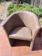 2 lederlook kuipzetels, Huis en Inrichting, Ophalen, Gebruikt, Minder dan 75 cm, Lederlook