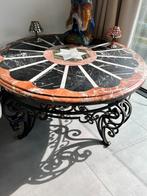 Marmeren salon tafel, Huis en Inrichting, Ophalen, Zo goed als nieuw, Rond