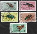 5 Postzegels Congo-Kinshasa 1971 Insecten kevers, Ophalen of Verzenden, Gestempeld, Dier of Natuur