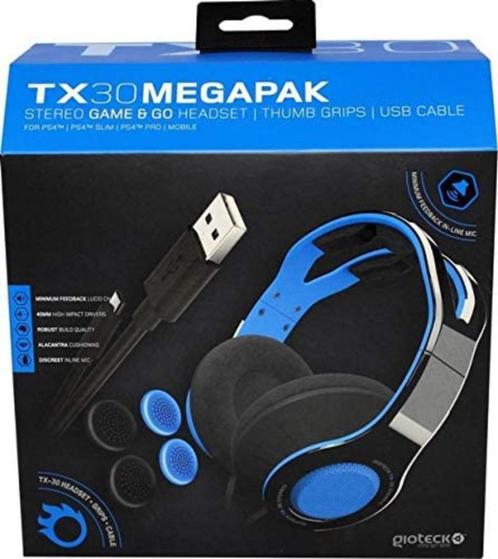 Neuf -- Gioteck TX30 - Megapack Casque Gaming PS4, Games en Spelcomputers, Spelcomputers | Sony Consoles | Accessoires, Nieuw