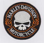 Harley Davidson stoffen opstrijk patch rond #3, Verzenden, Nieuw