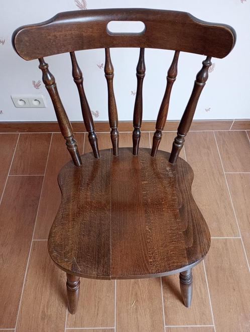 Houten stoel, Huis en Inrichting, Stoelen, Zo goed als nieuw, Vijf, Zes of meer stoelen, Hout, Bruin, Ophalen
