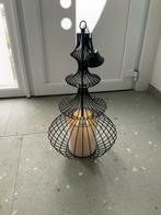 Hanglamp zwart metaal incl. Ledlamp, Ophalen, Gebruikt, 50 tot 75 cm, Metaal