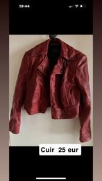 Veste cuir, Enlèvement ou Envoi, Comme neuf, Rouge