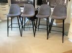 Gebruikte barkrukken lichtgrijs zithoogte 76 cm  40 euro, Maison & Meubles, Tabourets de bar, Enlèvement, Comme neuf