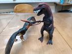 2 mooie levensechte dinosaurussen: Pteranodon + T-Rex, Kinderen en Baby's, Speelgoed | Actiefiguren, Zo goed als nieuw, Ophalen