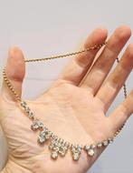 Oude ketting met strass, Ophalen of Verzenden, Zo goed als nieuw, Met strass