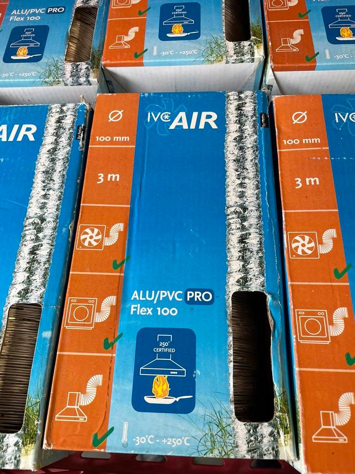 Afvoer flexilbel 100 mm, Elektronische apparatuur, Afzuigkappen, Nieuw, Ophalen