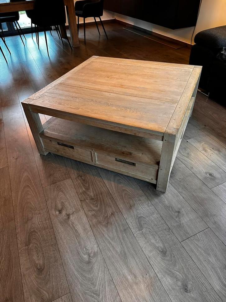 Massieve eiken salontafel, Antiek en Kunst, Antiek | Meubels | Tafels, Ophalen