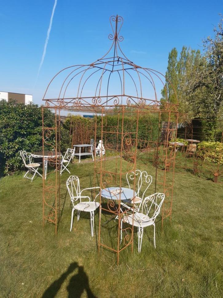 vierkante smeedijzeren tuinhuisje massieve bar voor planten, Tuin en Terras, Tuinmeubel-accessoires, Nieuw, Ophalen