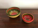 Oil & vinegar Set  2 kleurrijke kommetjes potjes schaaltjes, Ophalen of Verzenden, Nieuw, Kom(men)